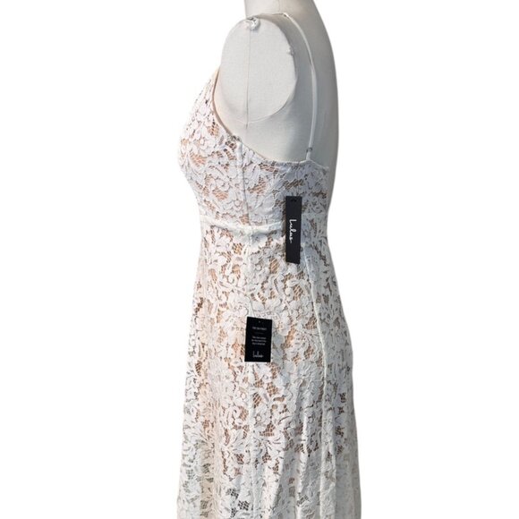 LULUS One Wish white/cream lace midi dress Size Small NEW WITH TAGS - Picture 4 of 11